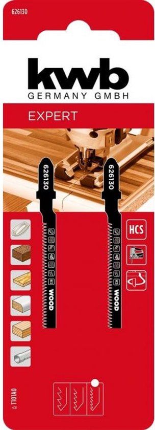 KWB Decoupeerzaagblad 8,2cm HCS Carbon 2 stuks