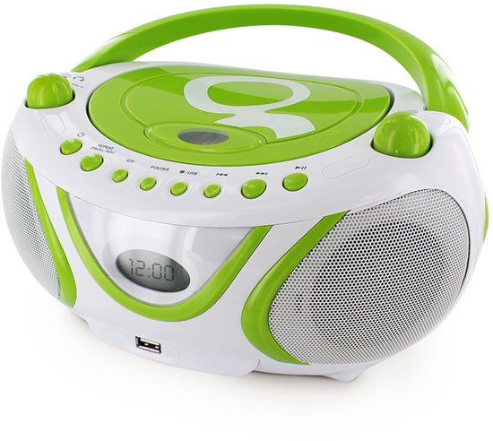 Metronic 477108 cd-speler Draagbare cd-speler Groen, Wit