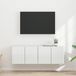 Maison Exclusive Meuble TV mural exclusif - Ensemble de 2 pièces, finition laquée blanche haute brillance, fabriqué en bois composite