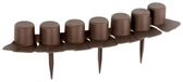 Palissade de jardin - Bordure de lit - 220 cm - 4 pièces - Plastique - Marron