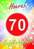 Bellatio Decorations verjaardag deurposter - 70 jaar - 59 x 42 cm