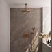 Brauer Copper Edition Thermostatische Regendoucheset Inbouw - Hoofddouche 30 cm - Met Drukknoppen - Handdouche 3 Standen - Doucheslang - Wandaansluitbocht