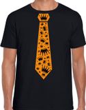 Bellatio Decorations Koningsdag t-shirt - kroontjes stropdas - heren M