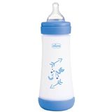Chicco Perfect Silicone Feeding Bottle 300ml Blue 4m+