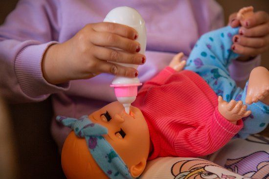 Eco Toys 33cm Pop Blauw/Roze Outfit met Accessoires - 3+ jaar