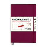 LEUCHTTURM1917 367578 maandplanner & notitieboek Paperback (B6+) 2024, 16 maanden, softcover, Port Red, Duits