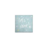 A.S. Création Canvas Let's Shine - Wandafbeelding in blauw, geel - 40 x 40 cm - DD129413