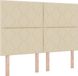 vidaXL Boxspringbed met hoofdeinde Crème 140 x 190 cm Stof