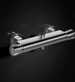 Merkloos / Sans marque Wan GmbH Thermostatische Douchemengkraan met Dubbele Uitgang - 3/4" BSP - Chroom - Wandmontage