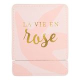 Draeger Paris La Vie en Rose Zakspiegel met roze etui, vierkante make-upspiegel om mee te nemen, ideaal voor thuis en op reis, 9 x 7 cm, gepersonaliseerd cadeau voor verjaardag, feest