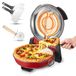 VEVOR - 12 inch elektrische pizzaoven, 1200 W elektrische pizzaoven met cordierietsteen, 5-traps temperatuurregeling, kijkvenster voor nauwkeurig koken