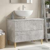 Maison Exclusive - Meuble sous-vasque ARNHEM, gris béton, 82 x 41 x 59 cm