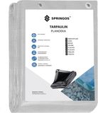 Springos Afdekzeil | 4 x 4 m | 210 g/m2 | Grijs/Bruin