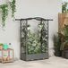 Maison Exclusive - Jardinière surélevée avec treillis et toit, couleur gris clair, dimensions : 124 x 40 x 123 cm, matériau : polypropylène