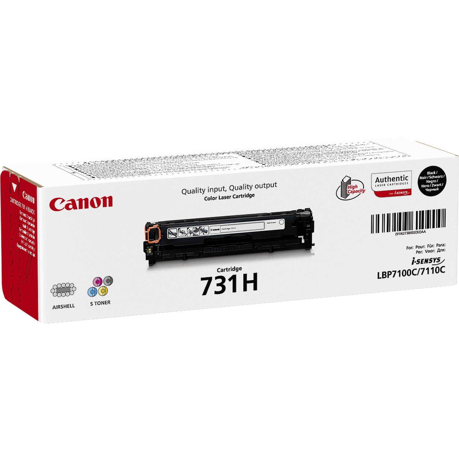 Canon 731H Black Toner Cartridge - High Yield