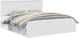 vidaXL Bedframe met hoofdeinde, wit, 180 x 200 cm, massief grenenhout