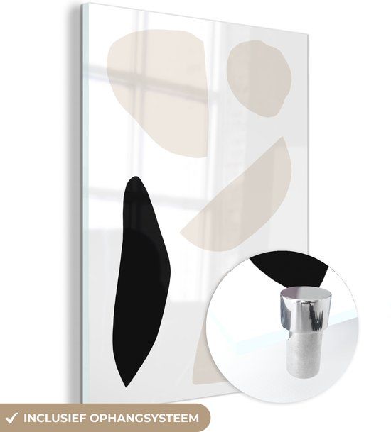 MuchoWow® Glass Painting 60x80 cm - Acrylic Glass Painting - Pastel - Abstract - Minimalism - Photo on Glass - Paintings