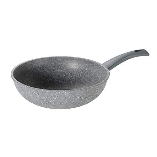 MOPITA SMART LIVING Mopita Rocco Viva Wok, antiaanbaklaag, Ø 28 cm, pan voor alle warmtebronnen (geen inductie), meerlaags, anti-aanbaklaag, 5-laags, krasbestendig, soft-touch handvat, gemaakt in Italië