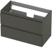 INK - Onderkast 2 Laden Greeploos Gelakt - 800x400x520 Mm - Mat Beton Groen