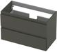 INK - Onderkast 2 Laden Greeploos Gelakt - 800x400x520 Mm - Mat Beton Groen