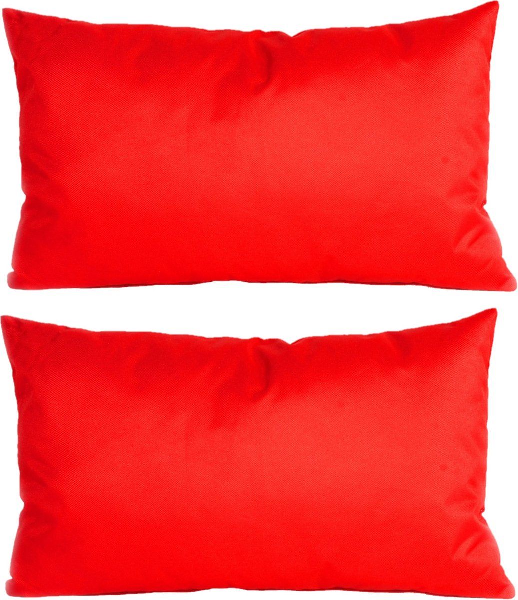 Anna's Collection 8x Red Indoor/Outdoor Cushions 30 x 50 cm