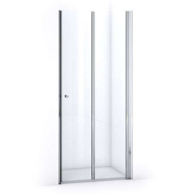 Maxaro Douchedeur Zircon Comfort 90cm Vouwdeur Chroom Rechtsdraaiend