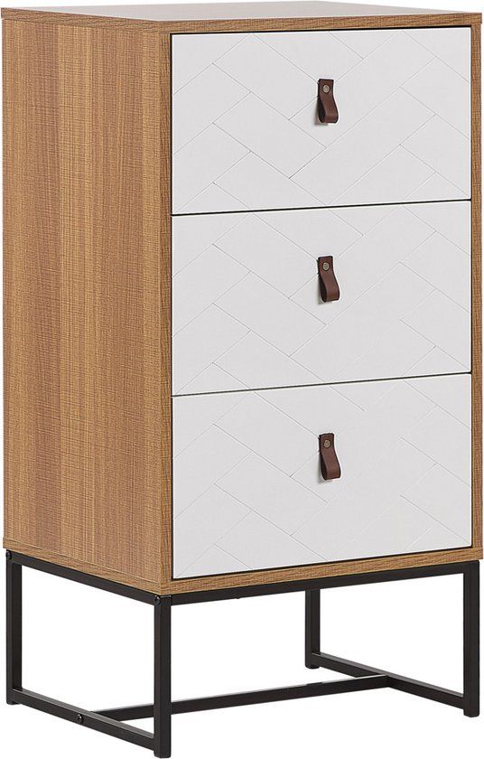 Beliani NUEVA - Commode - Lichte houtkleur - MDF - Retro & Vintage