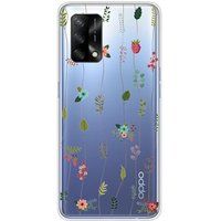 Montee de fleurs Bedrukt siliconen hoesje compatibel met Oppo A74 4G