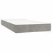 VidaXL Pocketveringmatras medium lichtgrijs 90x200x20 cm