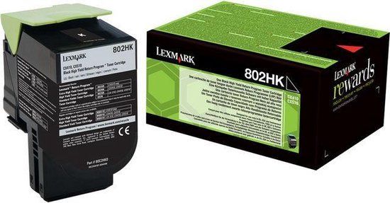 Lexmark 80C2HKE Toner Cartridge - Black - 4,000 Pages