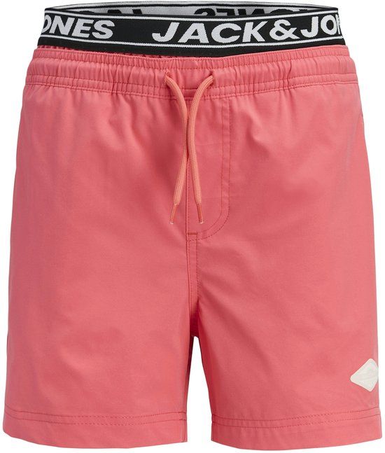 Jack & Jones Maui Surf Double Zwemshort Jongens - Donkerroze - Maat 128