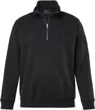 JP 1880 - Heren - Troyer sweatstof ritskraag kangoeroezak - Zwart - Maat 6XL