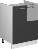Vicco Wastafelkast Fame-Line, Antraciet Hoogglans/Wit, 60 cm