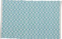 Differnz Brighton Tapis de bain 100% Coton Bleu blanc 50 x 80 cm