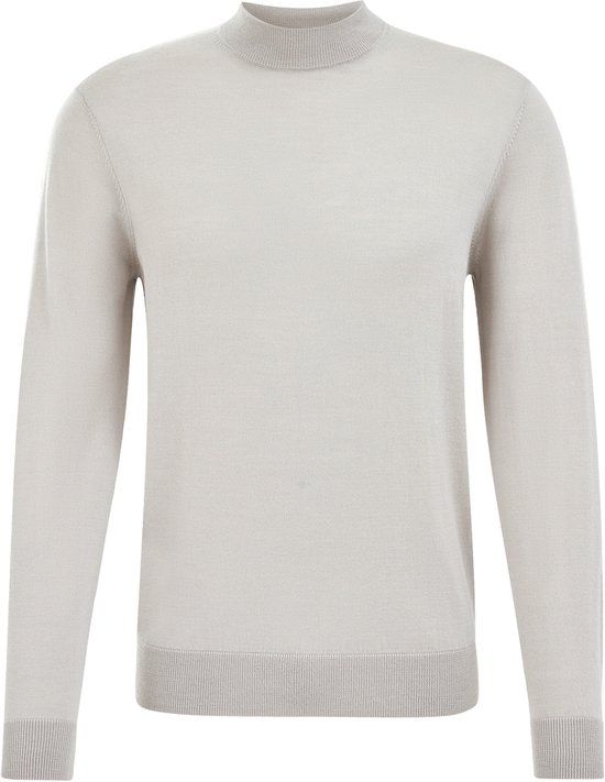 WE Fashion Heren trui van merinowol - Taupe - XXL