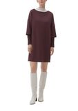 s.Oliver Sweatjurk met geribde mouwen - Bordeaux - Maat 44