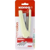 Kores Nietmachine, model Colors + 1.000 nietjes 24/6, geel