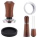 Merkloos Espressotamper - 51 mm - Tamper set met WDT-tool - Rosewood