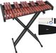VEVOR Glockenspiel, 32-Tonig, Professioneel Houten Xylofoon-Percussie-Instrument met In Hoogte Verstelbare Standaard van Koolstofstaal, 4 Stokken, Draagtas, Muziekinstrumentenset voor Beginners