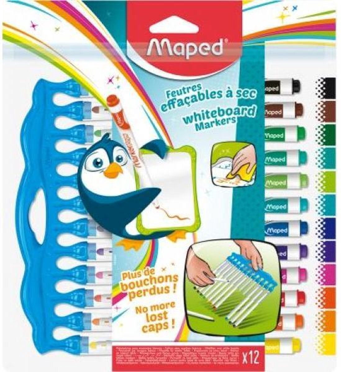 Maped Office Maped Whiteboard stiften set van 12 kleuren fijnschrijvend