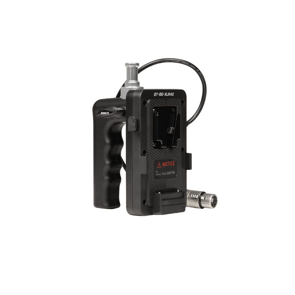 Nanlite V-Mount Battery Grip with 4-Pin XLR Connector