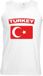 Bellatio Decorations Shoppartners Bv Turkije singlet shirt/ tanktop met Turkse vlag wit heren L