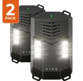 VIXE Steenmarter Verjager & Marterverjager voor Auto & Outdoor - Ultrasone Muizenverjager Binnen - Ongedierte Verjager - Anti Marter - Zonder Marterspray - Pest Repeller - 12V, 220V via Adapter of Batterijen - 6 LED - Type-C - VX-6LED - 2 Stuks