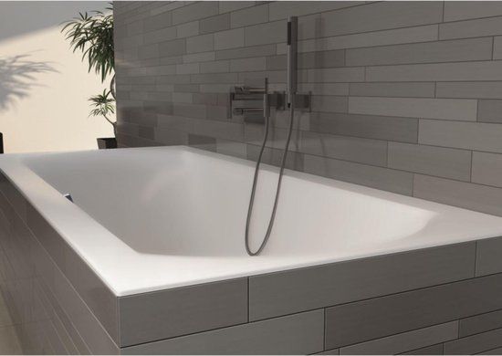 Riho Linares Ligbad - 190x90cm - Velvet White (Mat wit) - Acryl - Rechthoek