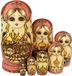 Poppenmerk - 7-delig - Série de poupées russes Matriochkas poupée russe 7 pièces peinte bois fait main