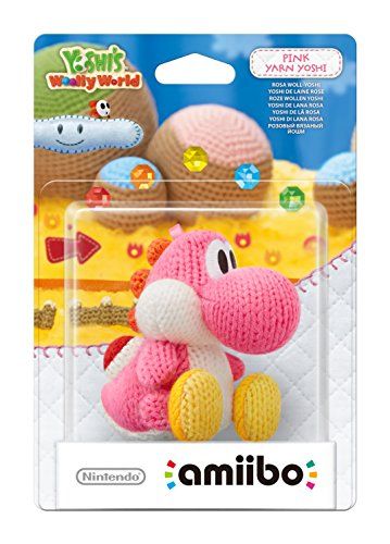 Nintendo amiibo - Yoshi de laine rose - Yoshi's Woolly World Collection