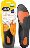 Scholl In-Balance lumbale voetbed, pijnverlichting, heksenschot, inlegzolen met dubbellaagse schokabsorberende gel met flexibele ondersteuning voor de lumbale zone, maat S (37-39,5), 1 paar