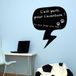 Ambiance Sticker Schoolbordsticker - uitwisbare zelfklevende muurstickers - Gespreksballon - 50x40cm