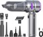 Aspirateur à main Sans fil - Souffleur pour voiture - Nettoyage intérieur de voiture - Fonctionnalité 4-en-1 - 23x20x7 cm - Argent
