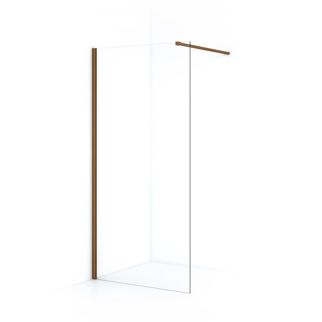 Maxaro Inloopdouche Diamond 100cm 8mm Helder Veiligheidsglas Koper